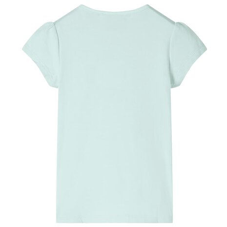 Kindershirt met kapmouwen 92 lichtmintkleur 2