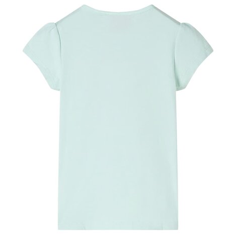 Kindershirt met kapmouwen 116 lichtmintkleur 2