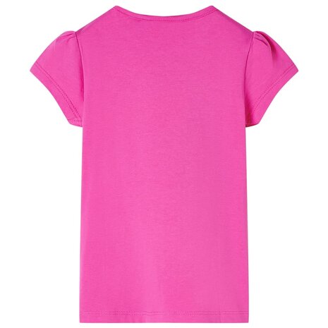 Kindershirt met kapmouwen 92 donkerroze 2