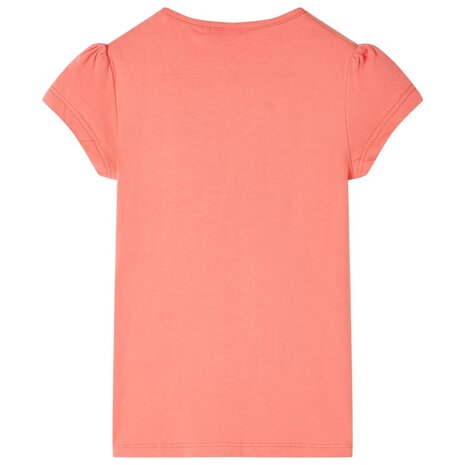 Kindershirt 92 koraalkleurig 2