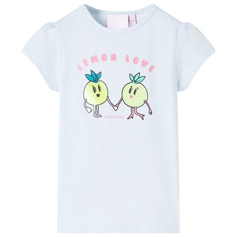 Kindershirt 116 lichtblauw 1