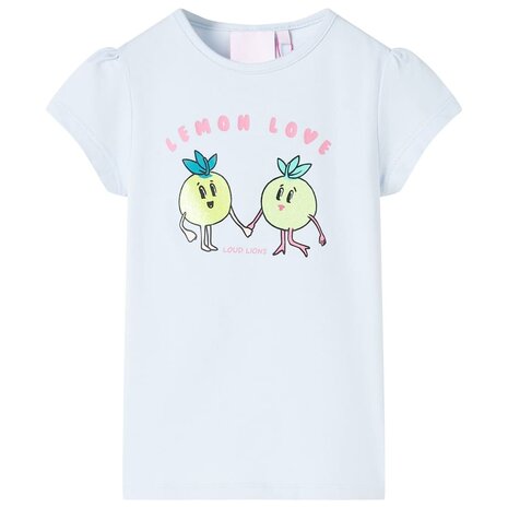 Kindershirt 128 lichtblauw 1