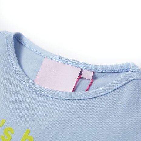 Kindershirt 128 lichtblauw 3