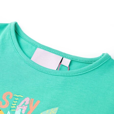Kindershirt 116 mintkleurig 3