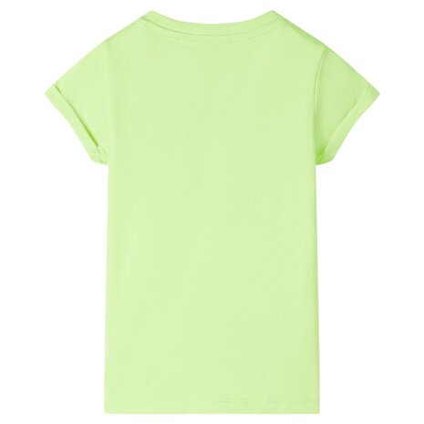 Kindershirt 92 neongeel 2