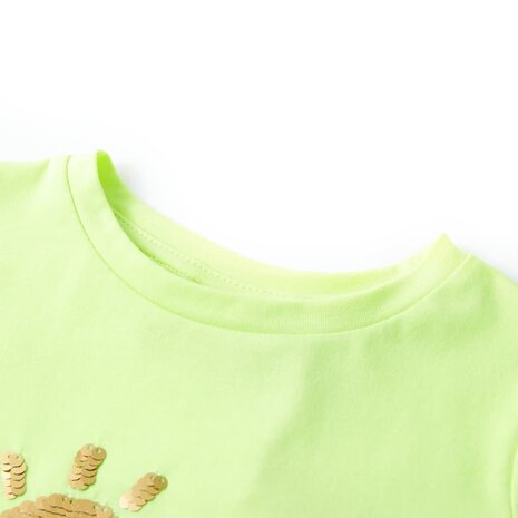 Kindershirt 92 neongeel 3