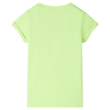 Kindershirt 128 neongeel 2