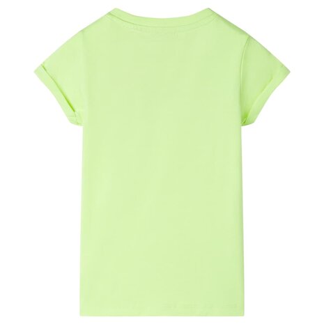 Kindershirt 140 neongeel 2