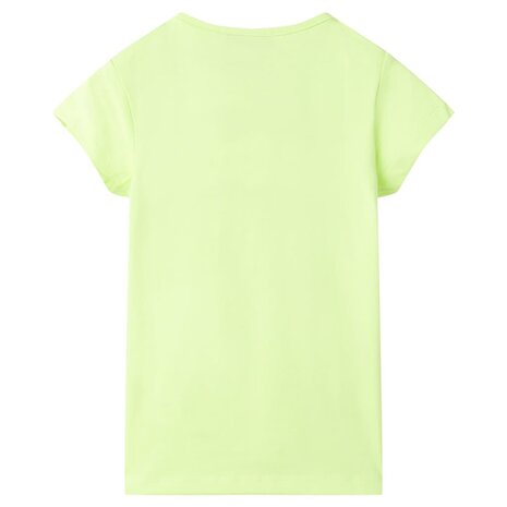 Kindershirt 92 fluorescerend geel 2