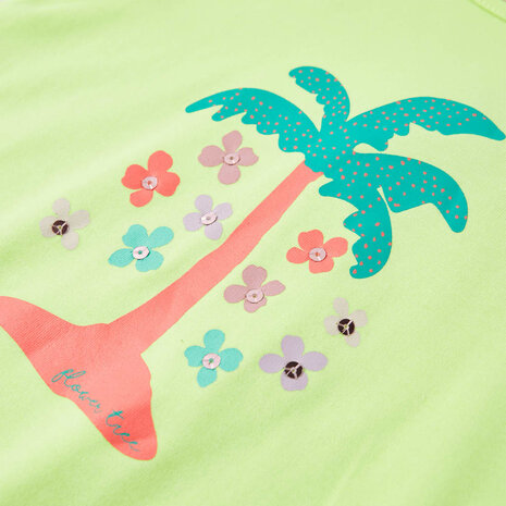 Kindershirt 92 fluorescerend geel 4