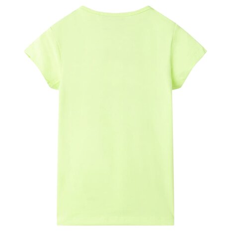 Kindershirt 104 fluorescerend geel 2