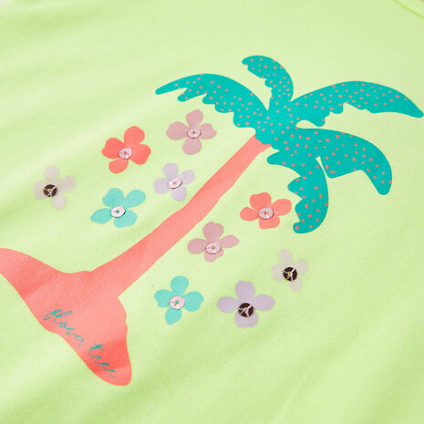 Kindershirt 140 fluorescerend geel 4