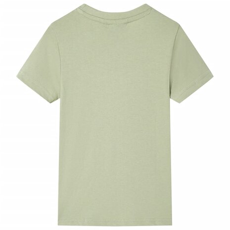 Kindershirt met korte mouwen 128 lichtkakikleurig 2