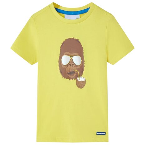 Kindershirt met korte mouwen 92 geel 1
