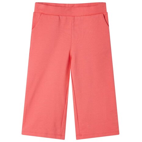 Kinderbroek met wijde pijpen 116 koraalkleurig 1