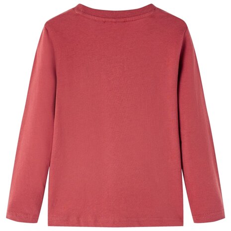 Kindershirt met lange mouwen 140 roodbruin 2