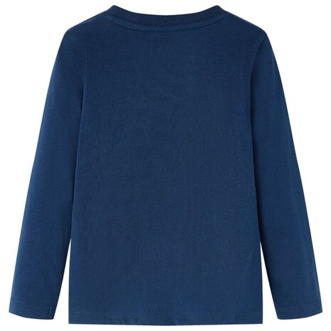 Kindershirt met lange mouwen 92 marineblauw 2