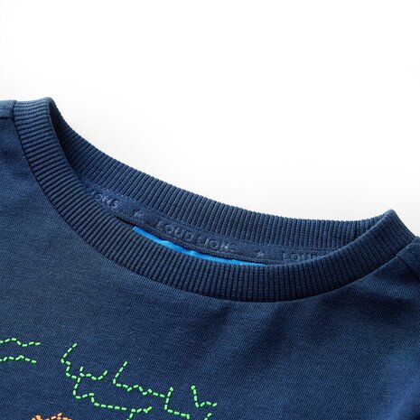 Kindershirt met lange mouwen 92 marineblauw 3