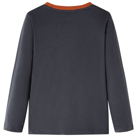 Kindershirt met lange mouwen 92 antracietkleurig 2