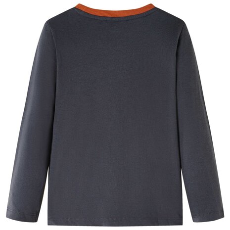 Kindershirt met lange mouwen 104 antracietkleurig 2