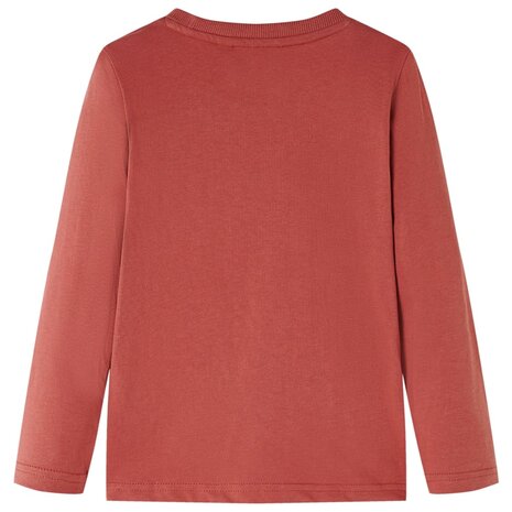 Kindershirt met lange mouwen 128 hennakleurig 2