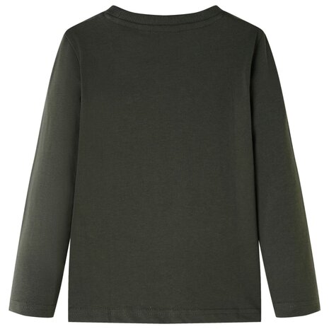 Kindershirt met lange mouwen 104 kakikleurig 2