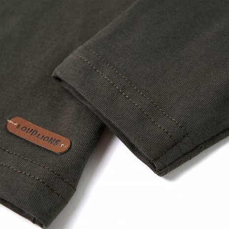 Kindershirt met lange mouwen 128 kakikleurig 5