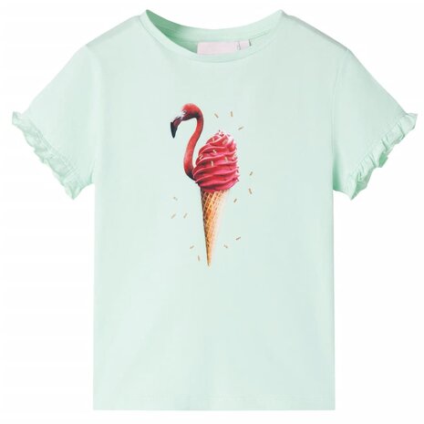 Kindershirt 104 lichtmintkleurig 1