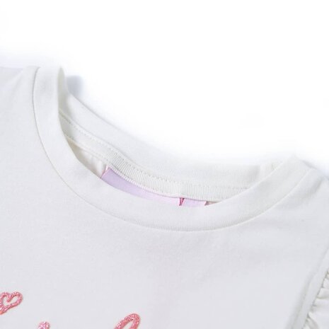Kindershirt met ruches aan de mouwen 116 ecru 3
