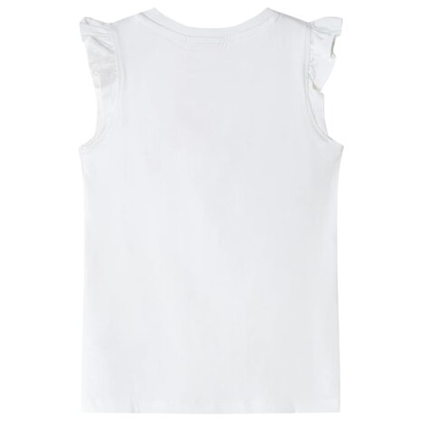 Kindershirt met ruches aan de mouwen 128 ecru 2