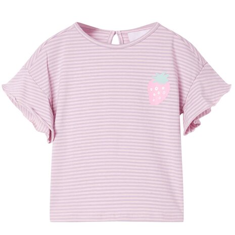 Kindershirt met mouwen met ruches 92 lila 1