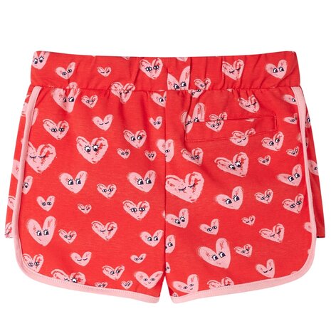 Kindershort met trekkoord 116 rood 2