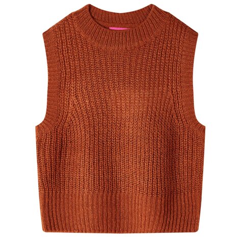 Kinderspencer gebreid 92 cognackleurig 1