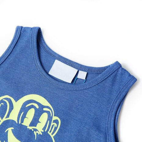 Kindertopje 116 gemêleerd blauw 3