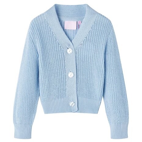 Kindervest gebreid 128 blauw 1