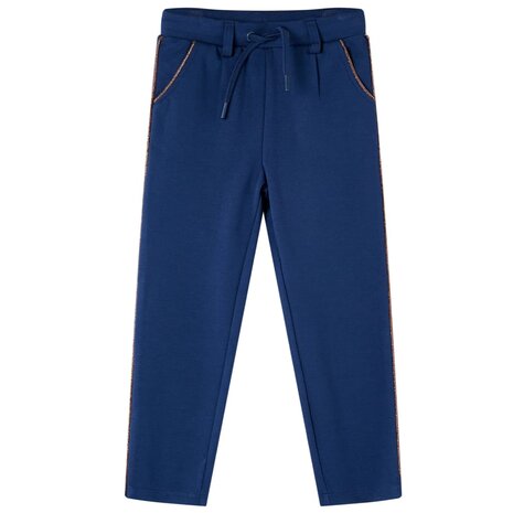 Kinderbroek met trekkoord 140 marineblauw 1