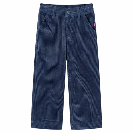 Kinderbroek 104 ribfluweel marineblauw 1