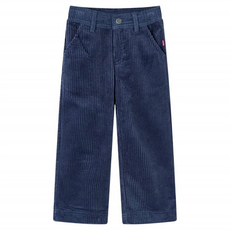 Kinderbroek 116 ribfluweel marineblauw 1