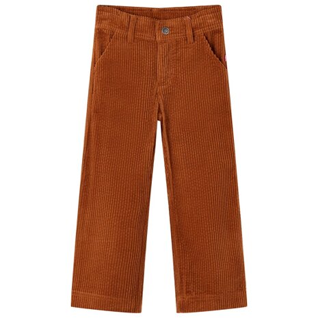 Kinderbroek 92 ribfluweel cognackleurig 1