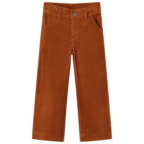 Kinderbroek 116 ribfluweel cognackleurig 1