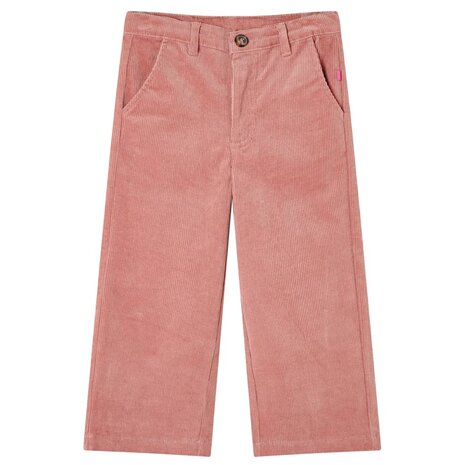 Kinderbroek 116 ribfluweel oudroze 1