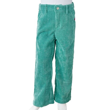Kinderbroek 92 ribfluweel mintgroen 8