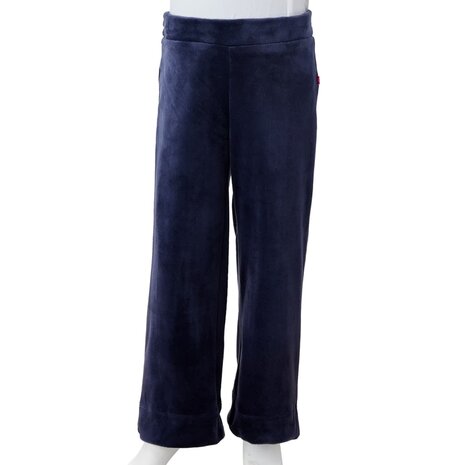 Kinderbroek fluweel 92 donkerblauw 8