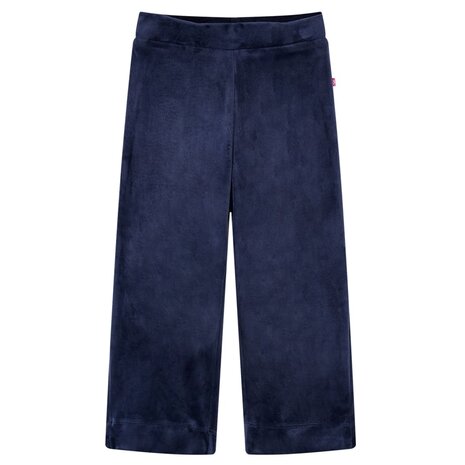 Kinderbroek fluweel 104 donkerblauw 1