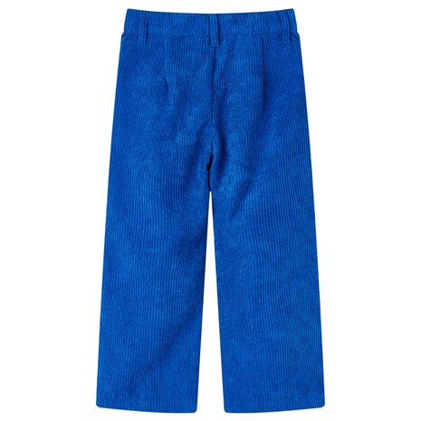 Kinderbroek 92 ribfluweel kobaltblauw 2