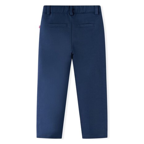 Kinderbroek met zwarte bies 140 marineblauw 2