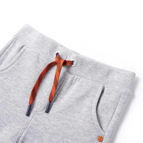 Kinderjoggingbroek 92 gemêleerd grijs 3