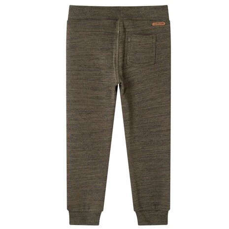 Kinderjoggingbroek 116 gemêleerd donker kaki 2