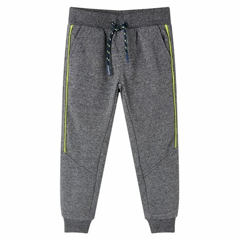 Kinderjoggingbroek 116 gemêleerd grijs 1