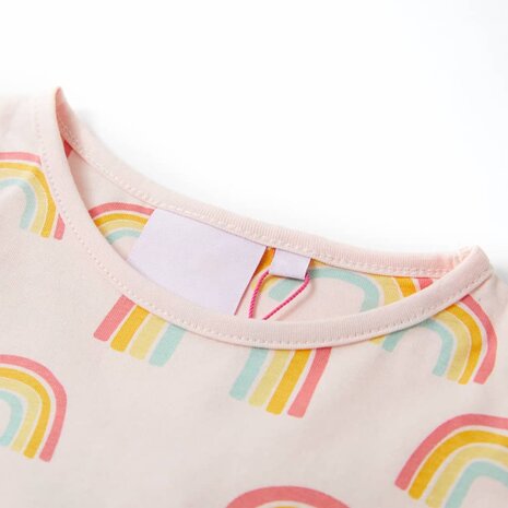 Kinderpyjama met korte mouwen 116 zachtroze 4